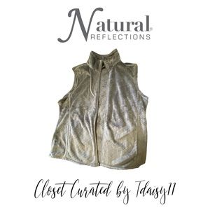 Natural Reflections | XL Soft Fleece Gray Vest